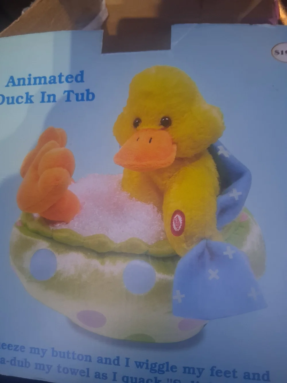 Animated Yellow Duck in Tub Plush